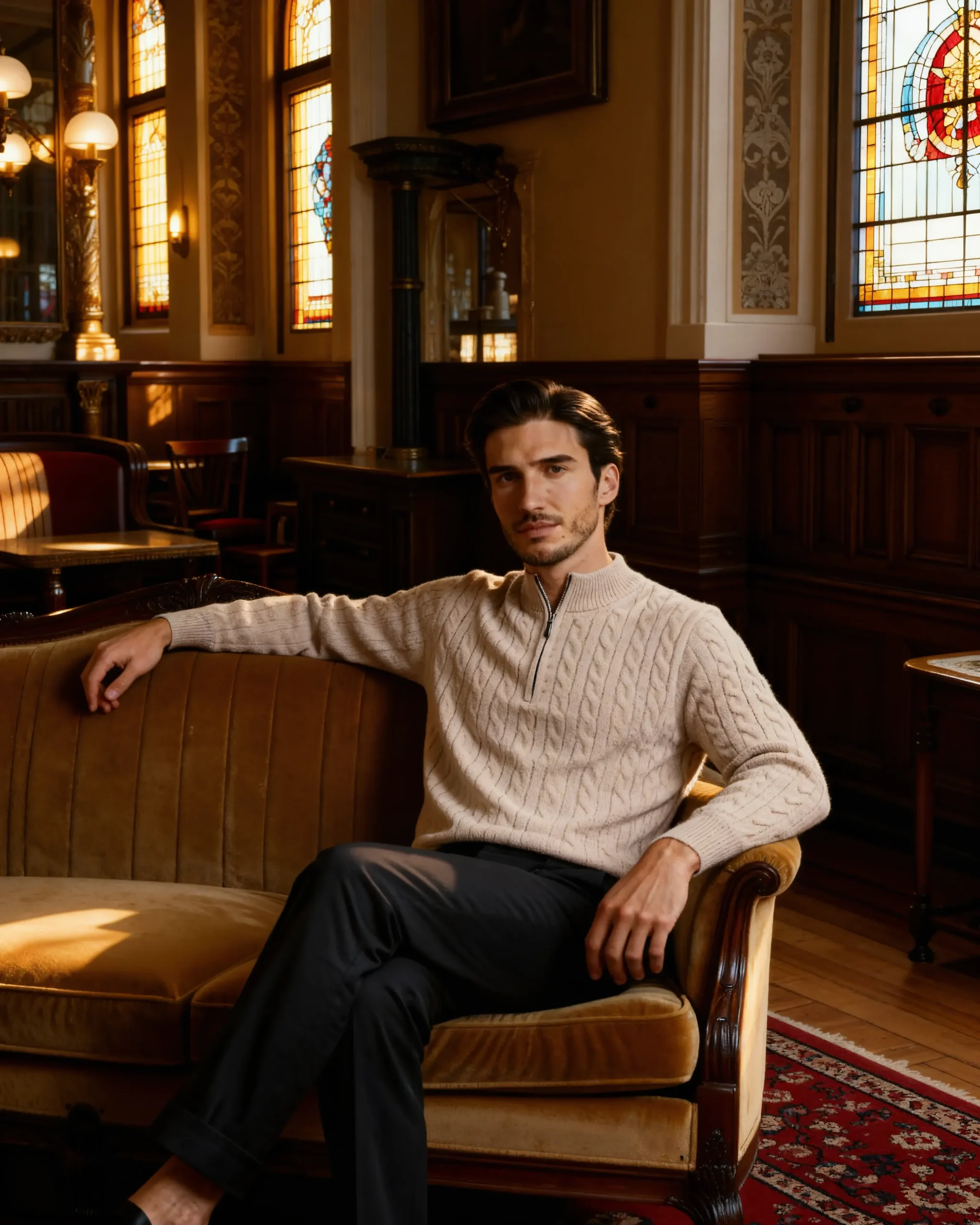 1/2 Zip en Cachemire Tissé 100% – Image 6