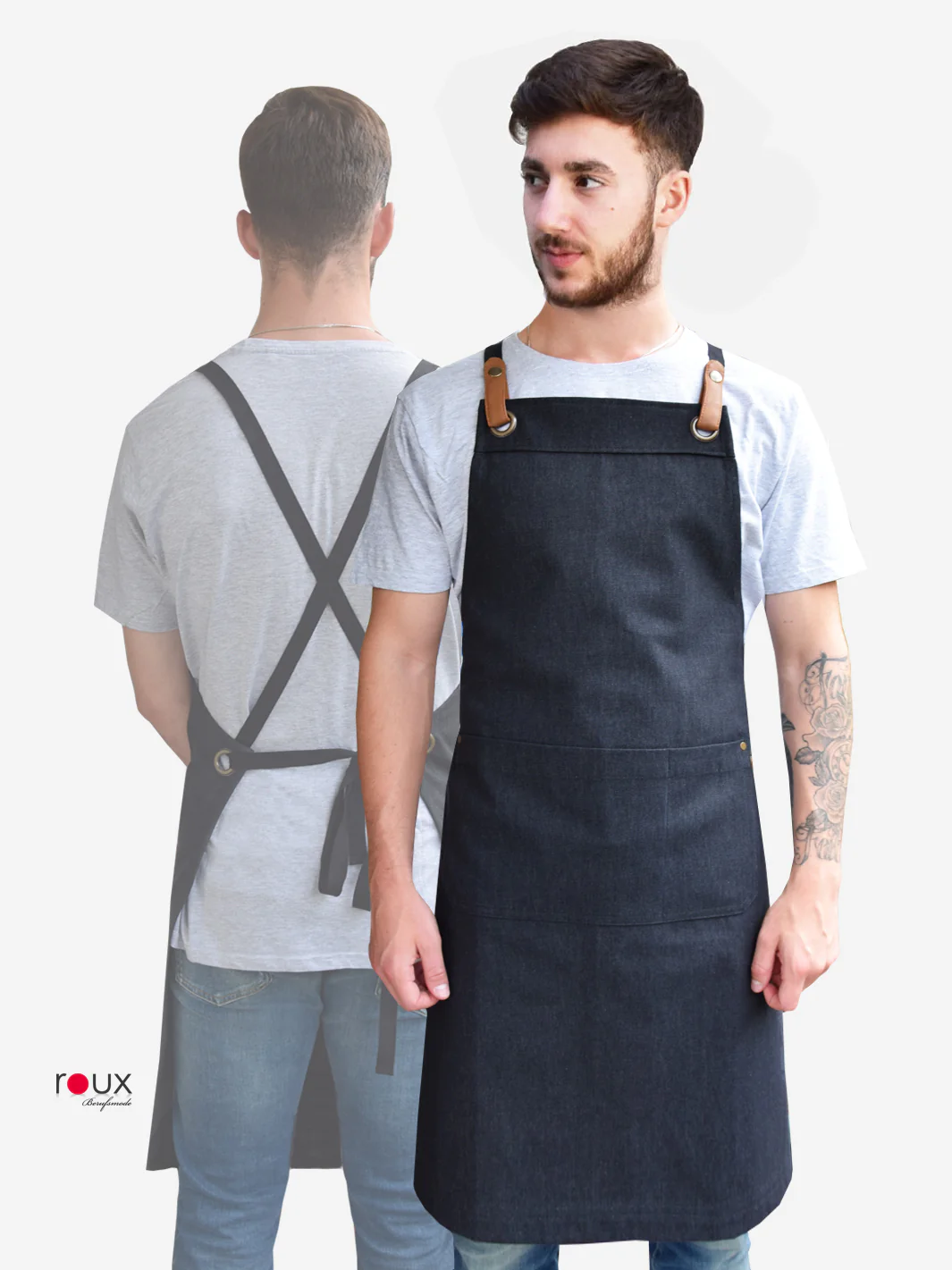 Denim Bib Apron Porto – Image 7