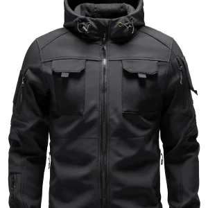 Veste Tactique Outdoor Homme – Veste Fonctionnelle avec Capuche et Poches