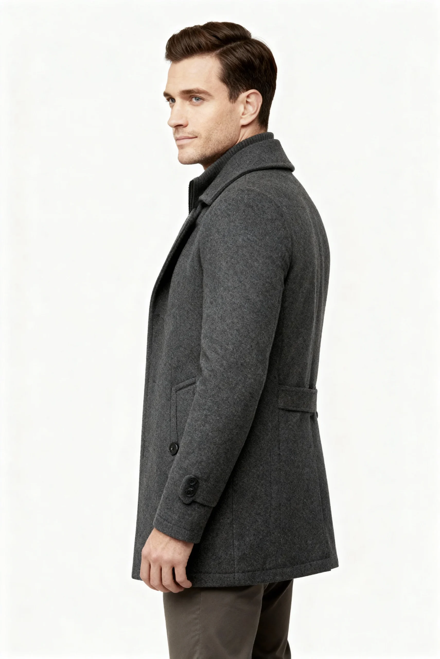 Veste d’Hiver Matelassée Homme – Manteau Chaud avec Col Montant et Doublure – Image 6
