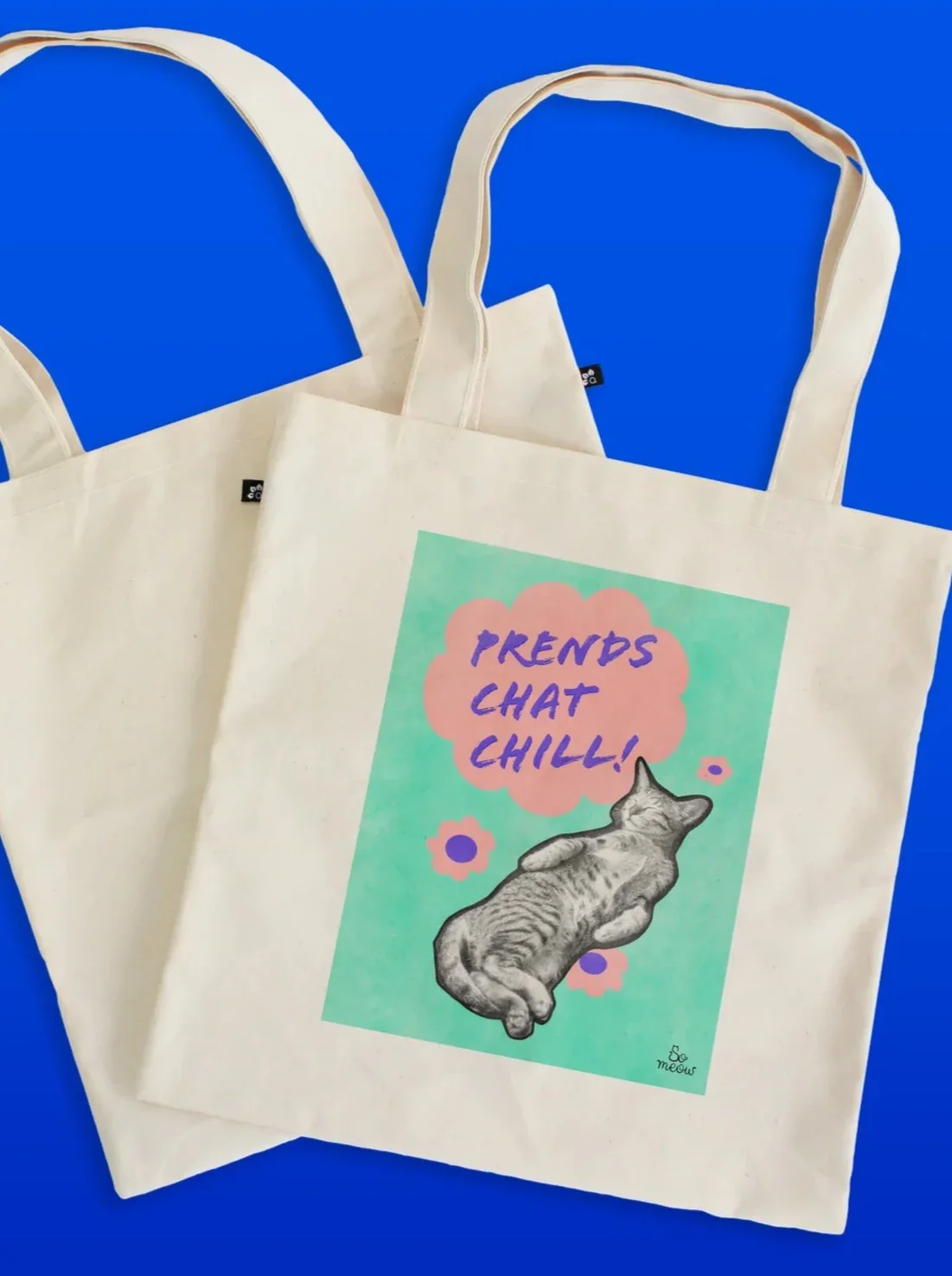 OUI MANON Sac Tote Bag - Prends chat chill – Image 2
