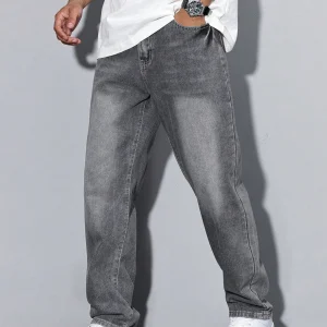 Jean baggy homme – Jean coupe décontractée style streetwear
