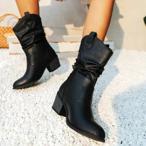 Bottes femme de luxe à talon confortable et look moderne