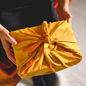 Furoshiki jaune et orange – 3 en 1