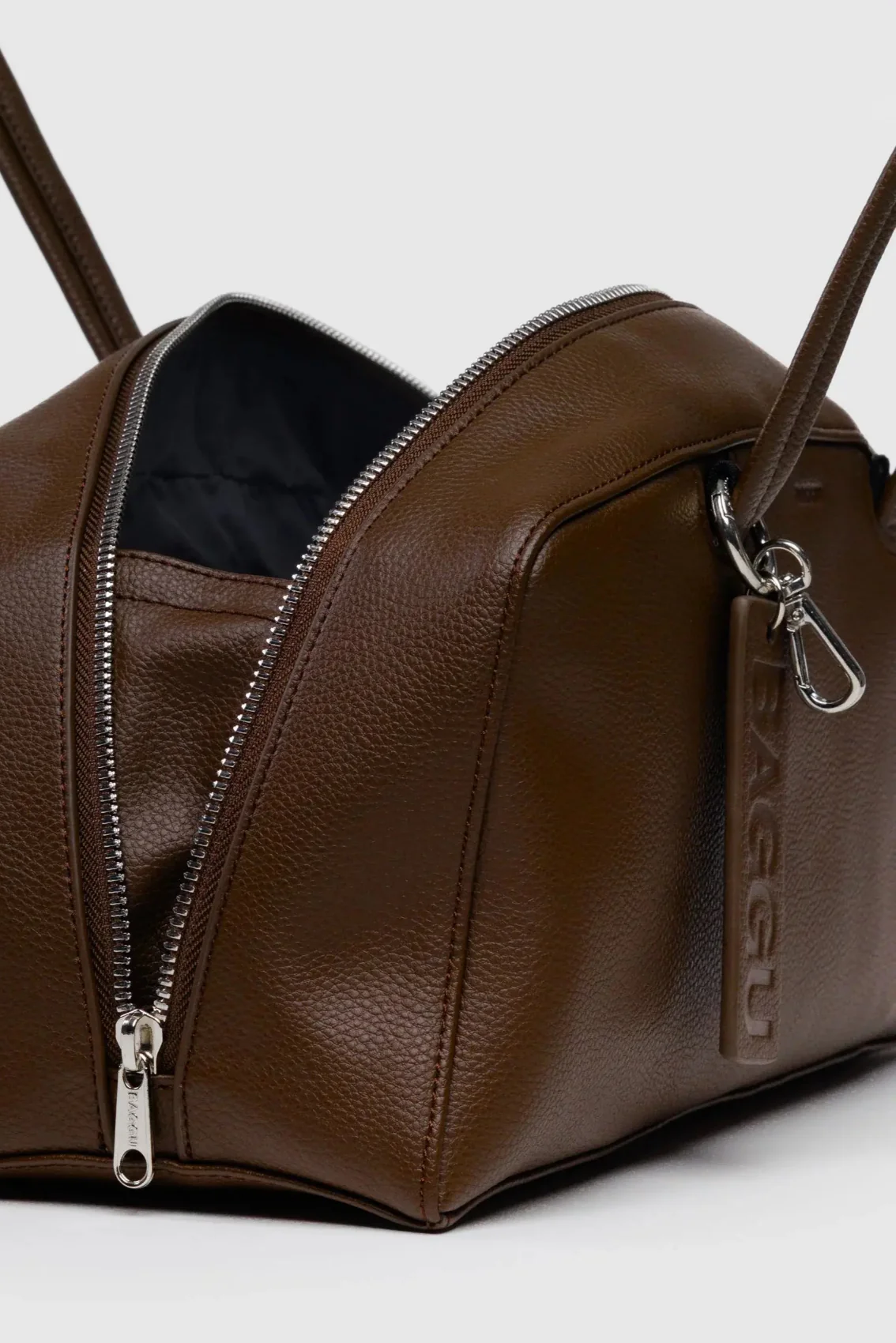 BAGGU Sac Bowler Cuir Recyclé - Brown – Image 4