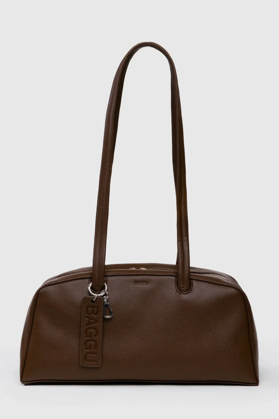 BAGGU Sac Bowler Cuir Recyclé - Brown – Image 2