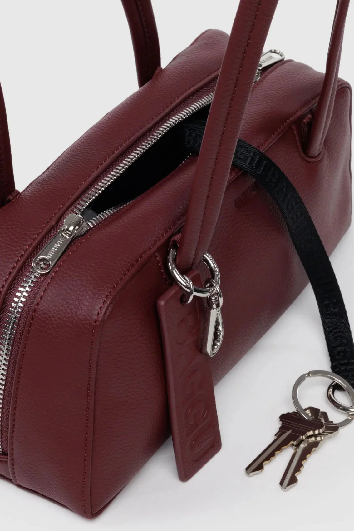 BAGGU Sac Bowler Cuir Recyclé - Mahogany – Image 6