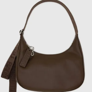 BAGGU Sac Moyen Crescent Cuir Recyclé - Brun