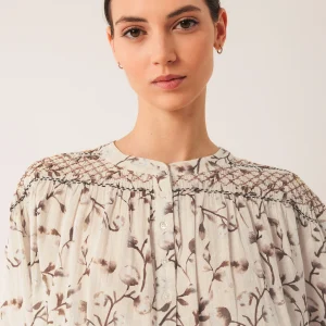 [CL] SMOCK-DETAIL BLOUSE