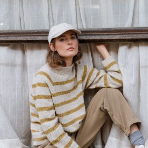 [CL] STRIPED CONTRAST SWEATER