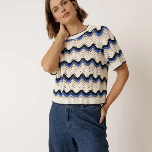 JERSEY CROCHET ZIG ZAG